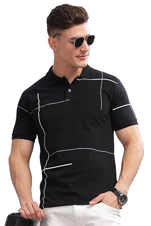 ADRO Regular Fit Polo T-Shirt for Men| Printed Polo T-Shirt | Cotton Polo T Shirt
