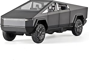 Tesla Cyber Truck Model Car Exclusive Alloy Metal Pull Back Die-cast Car Diecast Metal Toy car with Openable Doors & Light Music (Color as per Stock)