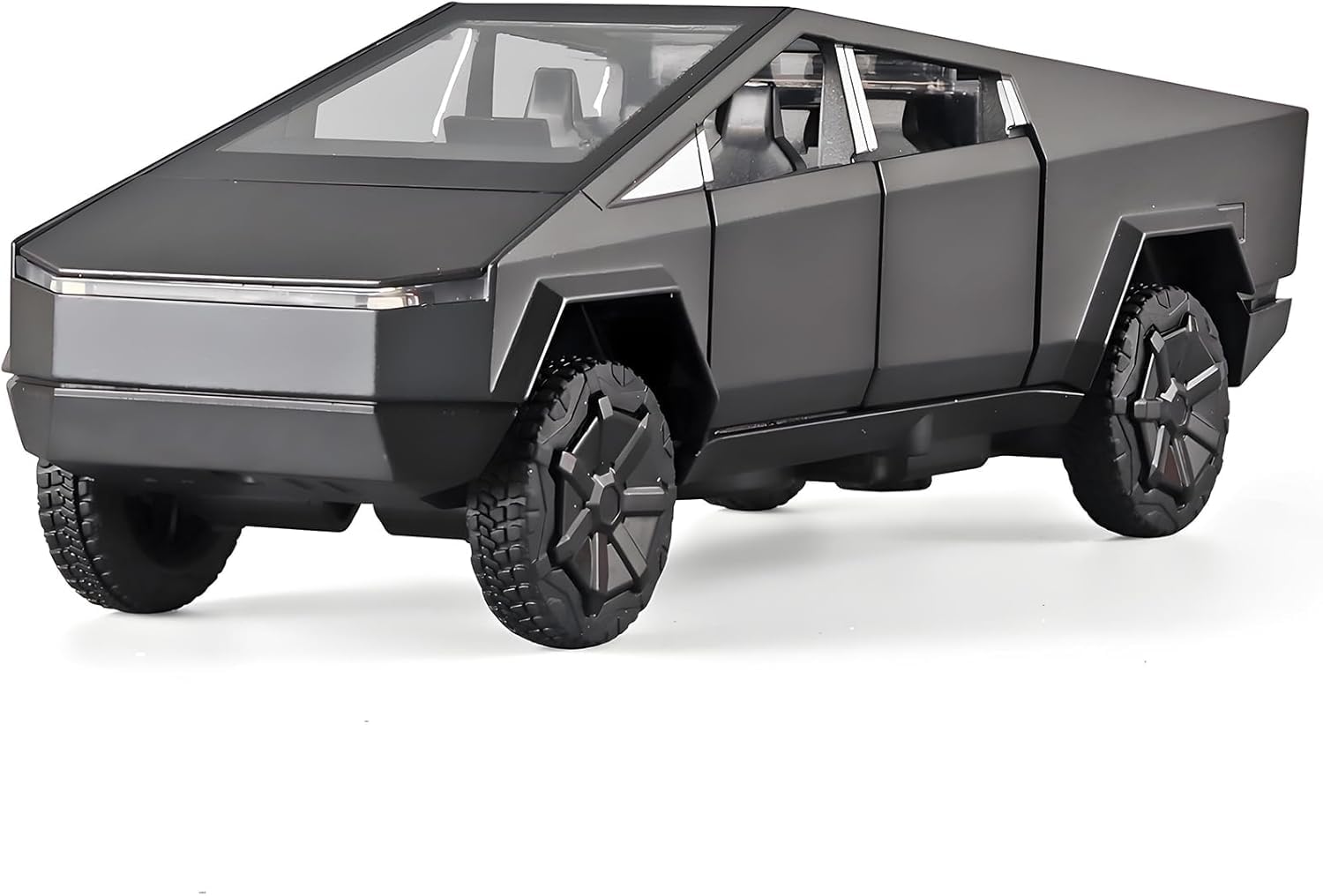 Tesla Cyber Truck Model Car Exclusive Alloy Metal Pull Back Die-cast Car Diecast Metal Toy car with Openable Doors & Light Music (Color as per Stock)