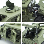 FEXXA Die Cast Model Cars, 1/18 Scale Diecast Cars Metal Military Vehicles Toys, Army Toys Kids Car Friction Powered Armored Vehicle Model, Decorative Toy for Military Enthusiasts