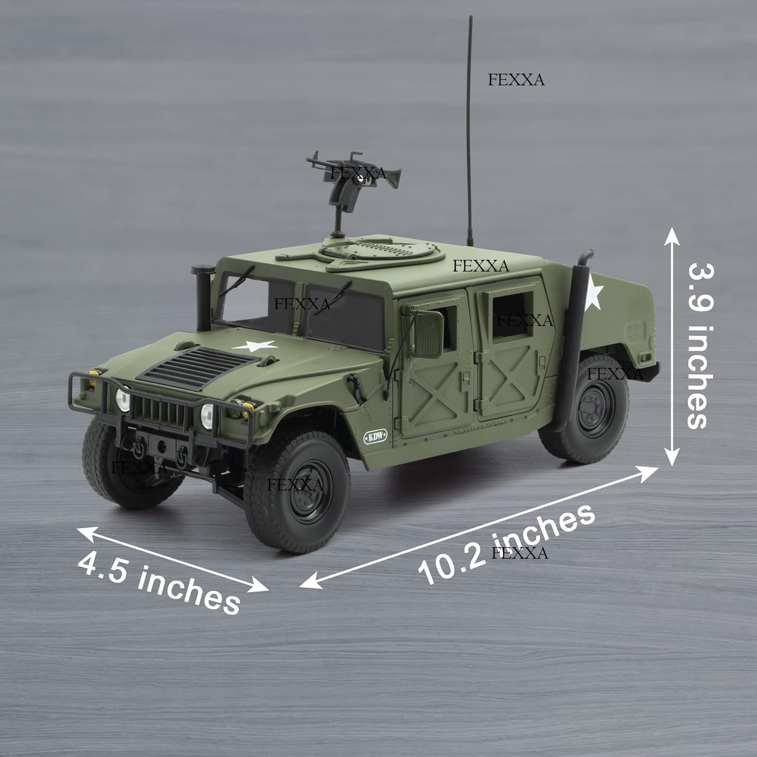 FEXXA Die Cast Model Cars, 1/18 Scale Diecast Cars Metal Military Vehicles Toys, Army Toys Kids Car Friction Powered Armored Vehicle Model, Decorative Toy for Military Enthusiasts