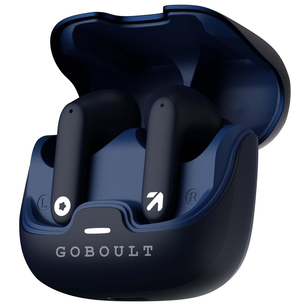 GOBOULT Z40 True Wireless in Ear Earbuds with 60H Playtime, Zen™ ENC Mic, Low Latency Gaming, Type-C Fast Charging, Made in India