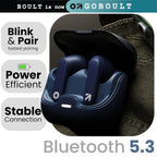 GOBOULT Z40 True Wireless in Ear Earbuds with 60H Playtime, Zen™ ENC Mic, Low Latency Gaming, Type-C Fast Charging, Made in India