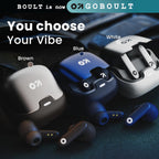 GOBOULT Z40 True Wireless in Ear Earbuds with 60H Playtime, Zen™ ENC Mic, Low Latency Gaming, Type-C Fast Charging, Made in India