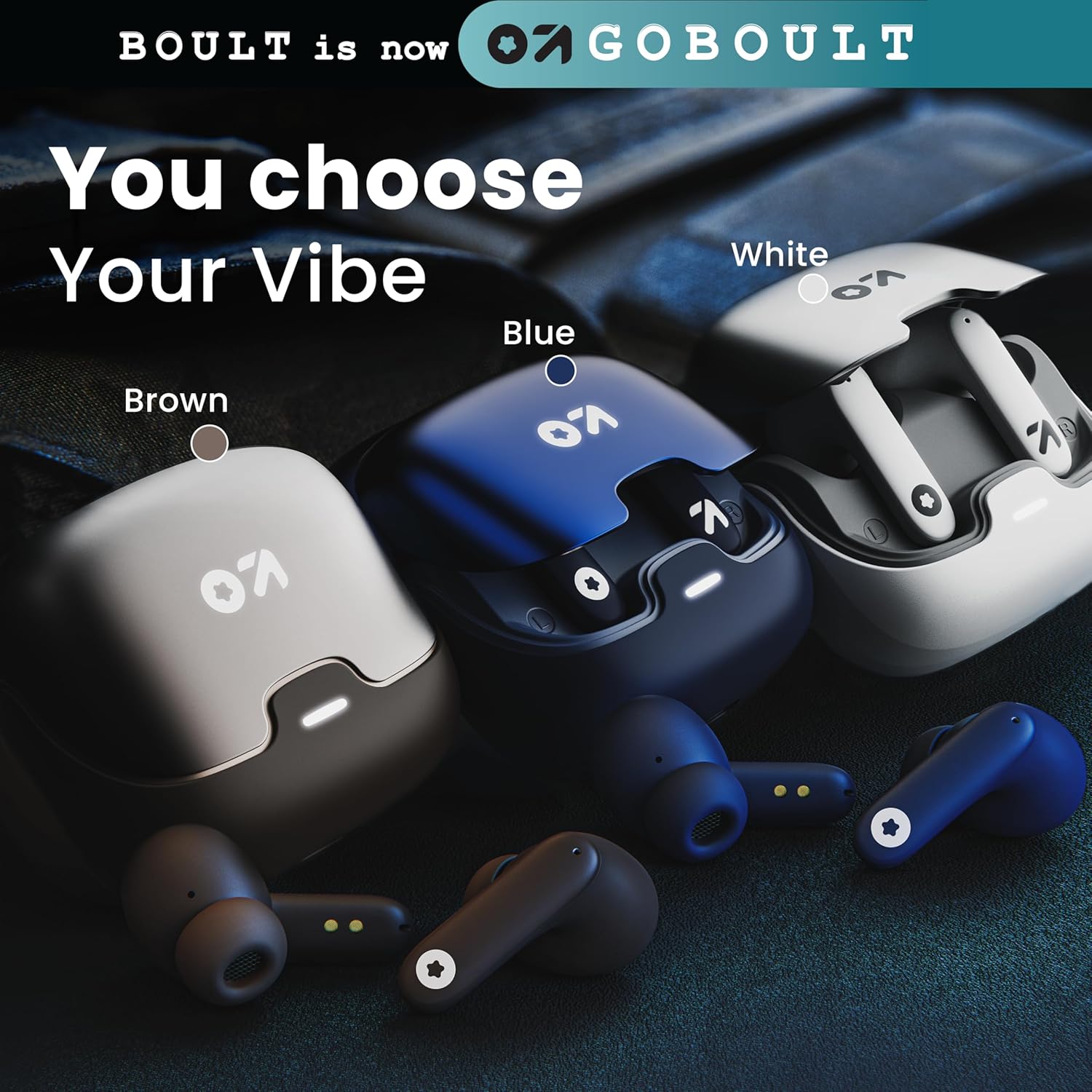 GOBOULT Z40 True Wireless in Ear Earbuds with 60H Playtime, Zen™ ENC Mic, Low Latency Gaming, Type-C Fast Charging, Made in India